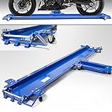 BITUXX® Motorrad Rangierhilfe fur Seitenständer Rangierschiene Motorrad Rollwagen Rolli Für Seitenständer Belastbar bis 270 kg