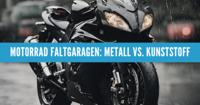 Motorrad Faltgaragen aus Metall vs. Kunststoff: Vor- und Nachteile